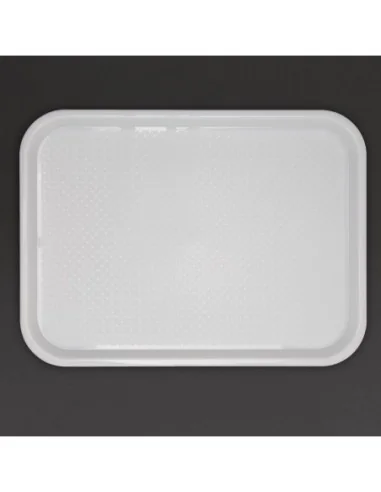 Plateau fast food en plastique Olympia Kristallon blanc 345 x 265mm