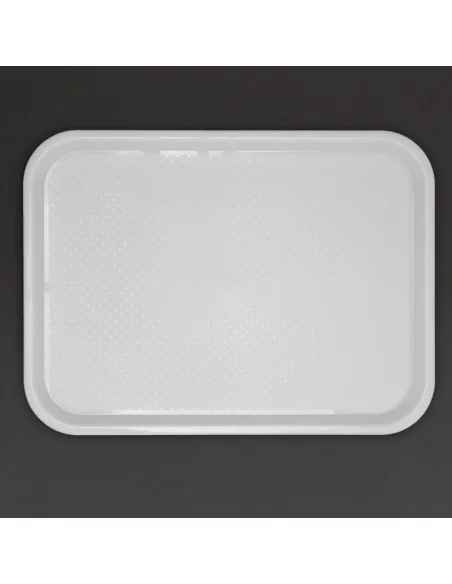 Plateau fast food en plastique Olympia Kristallon blanc 345 x 265mm