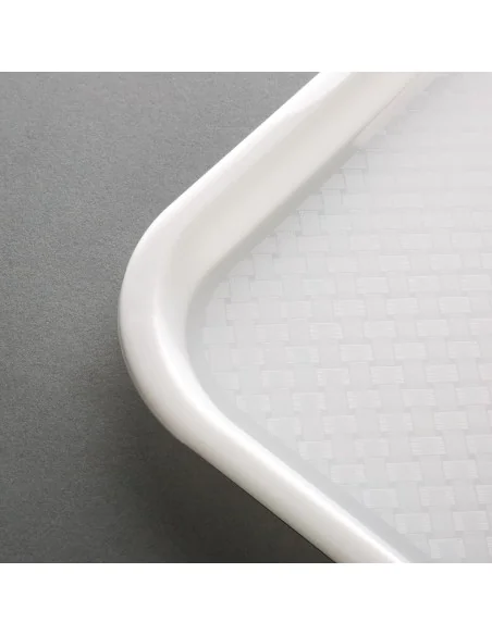 Plateau fast food en plastique Olympia Kristallon blanc 345 x 265mm