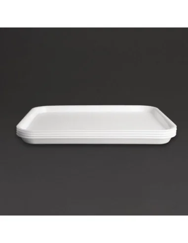 Plateau fast food en plastique Olympia Kristallon blanc 345 x 265mm