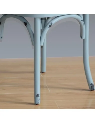 Chaises en bois patiné avec dossier croisé Bolero bleues (Lot de 2)