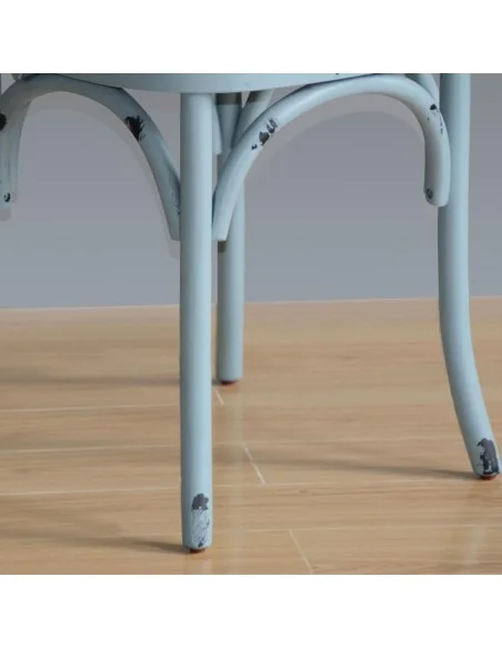 Chaises en bois patiné avec dossier croisé Bolero bleues (Lot de 2)