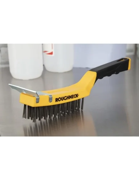 Brosse pour grill avec racloir