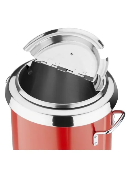 Marmite à soupe rouge avec poignées Buffalo