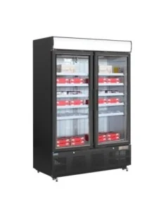 Vitrine réfrigérée négative avec caisson lumineux Polar Série G 920L noire 2