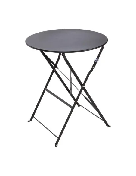 Table de terrasse en acier Bolero noire