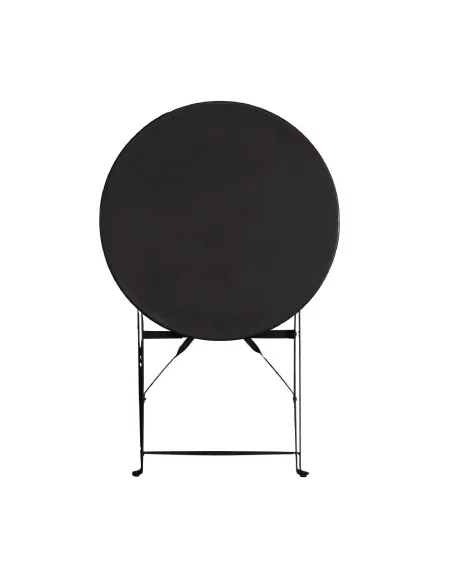 Table de terrasse en acier Bolero noire