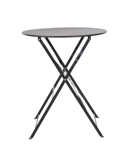 Table de terrasse en acier Bolero noire