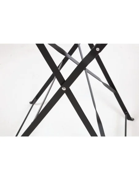 Table de terrasse en acier Bolero noire