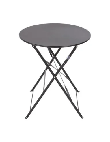Table de terrasse en acier Bolero noire