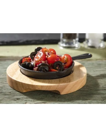 Support en bois clair pour mini cocotte Y259 et mini poêle GJ553 Olympia