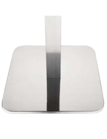 Pied de table carré en acier inoxydable Bolero