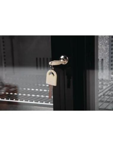 Arrière-bar deux portes coulissantes Polar Série G noir 208L