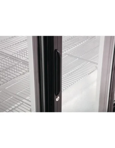 Arrière-bar trois portes coulissantes Polar Série G noir 330L