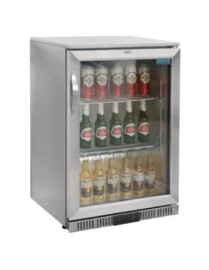 Arrière-bar une porte pivotante Polar Série G inox 138L 2