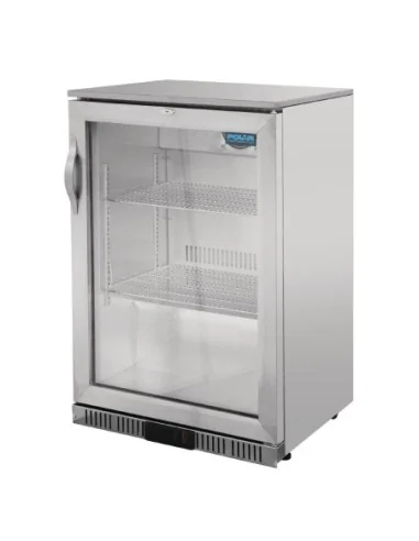 Arrière-bar une porte pivotante Polar Série G inox 138L