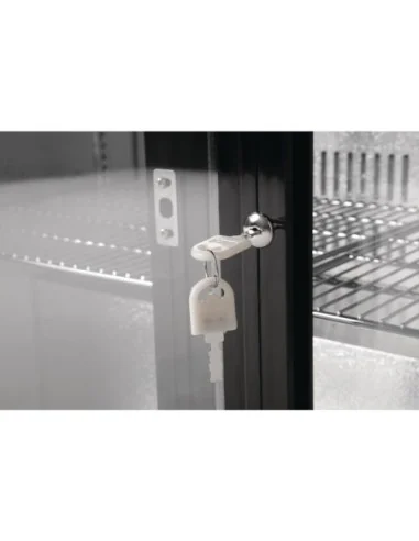 Arrière-bar deux portes coulissantes Polar série G noir 198L