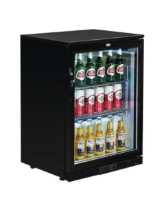 Arrière-bar une porte pivotante Polar Série G noir 128L 2