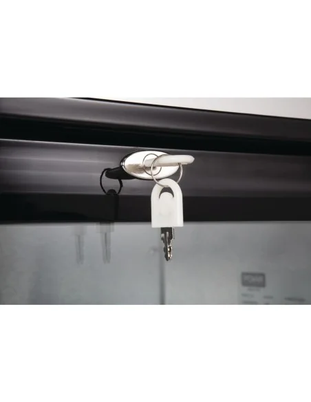 Arrière-bar une porte pivotante Polar Série G noir 128L