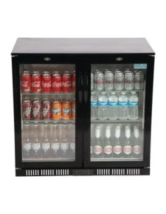 Arrière-bar deux portes pivotantes Polar Série G noir 198L 2