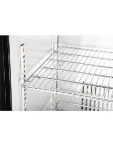 Arrière-bar trois portes coulissantes Polar Série G noir 320L