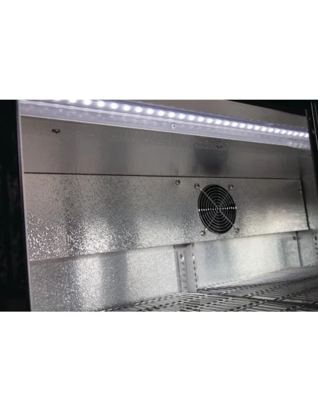 Arrière-bar trois portes coulissantes Polar Série G noir 320L