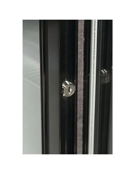 Arrière-bar trois portes coulissantes Polar Série G noir 320L