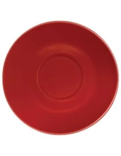 Soucoupe pour tasses 228ml et 340ml Olympia rouge (Lot de 12)