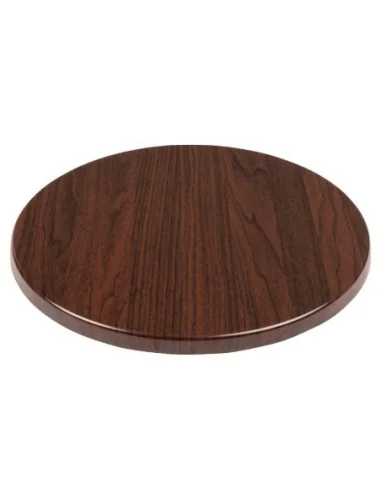 Plateau de table rond Bolero marron foncé 800mm