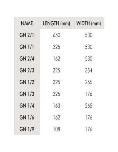 Bac inox GN 2/1 Vogue 200mm