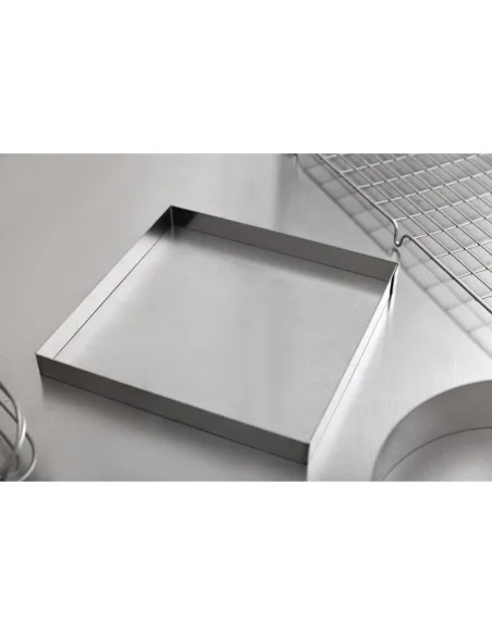 Cercle à tarte carré inox De Buyer 200 x 20mm