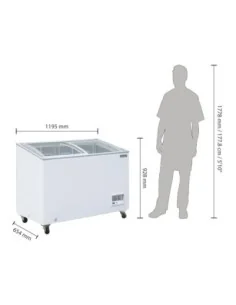 Congélateur coffre vitré Polar Série G 270L 2