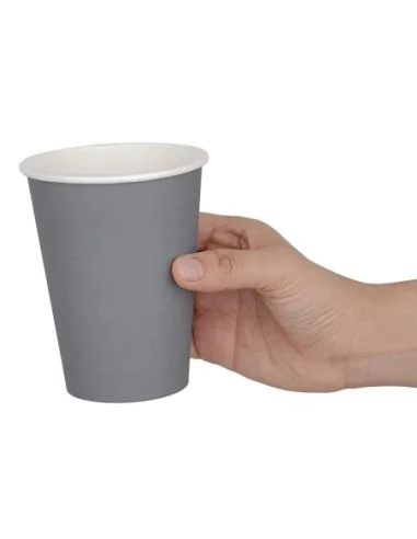 Gobelets simple paroi Fiesta Recyclable anthracite 340ml (lot de 1000)