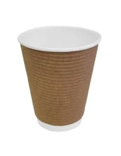 Gobelets boissons chaudes kraft paroi isolante ondulée Fiesta Recyclable 340ml (lot de 25) 2