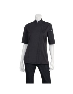 Veste de cuisine femme zippée légère Springfield Chef Works noire M 2