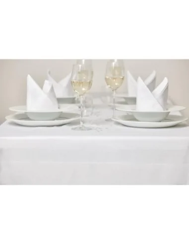 Nappe blanche bande de satin Mitre Luxury 1140 x 1140mm