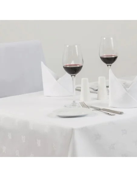 Nappe carrée blanche feuilles de lierre Mitre Luxury Luxor 1350 x 1350mm