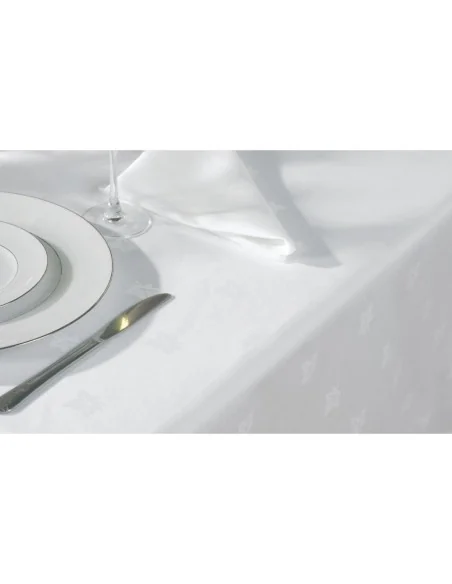 Nappe carrée blanche feuilles de lierre Mitre Luxury Luxor 1350 x 1350mm