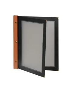 Protège-menu en bois Securit noir A4 2
