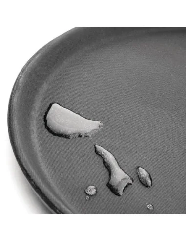 Plateau antidérapant en fibre de verre Olympia Kristallon rond noir 356mm