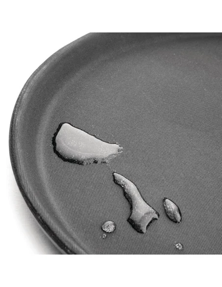 Plateau antidérapant en fibre de verre Olympia Kristallon rond noir 356mm