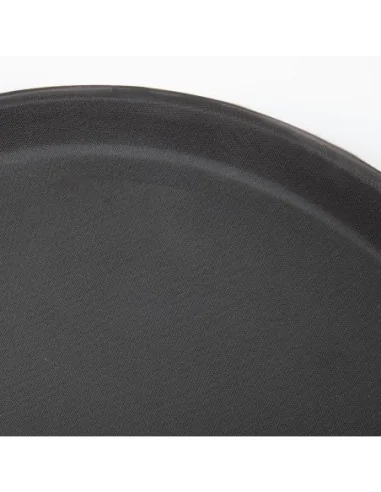 Plateau antidérapant en fibre de verre Olympia Kristallon rond noir 356mm