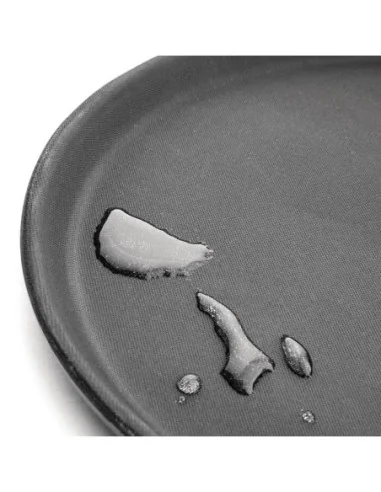 Plateau antidérapant en fibre de verre Olympia Kristallon rond noir 406mm