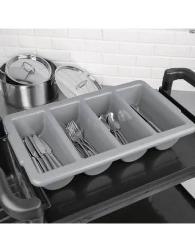 Bac à couverts plastique Olympia Kristallon empilable grand