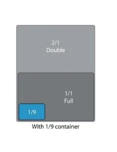 Bac GN 1/9 en acier inoxydable Matfer Bourgeat 65mm 2