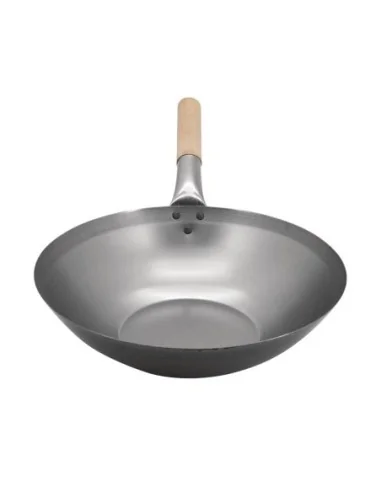 Wok en acier doux Vogue 33 cm