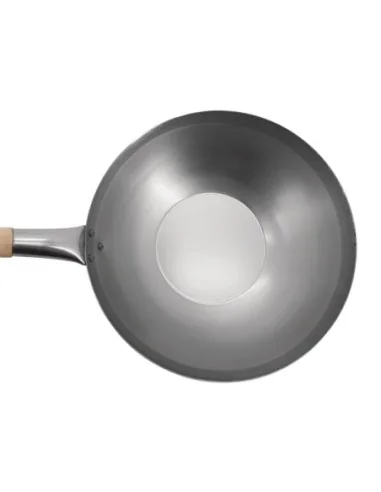 Wok en acier doux Vogue 33 cm