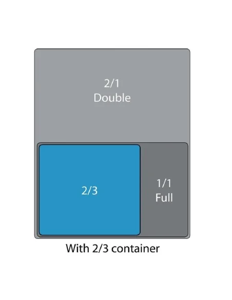 Bac Gastronorme inox GN 2/3 40mm Vogue