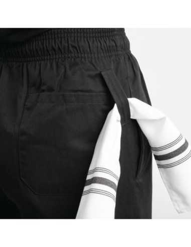 Pantalon de cuisine mixte traité au Teflon Easyfit noir S