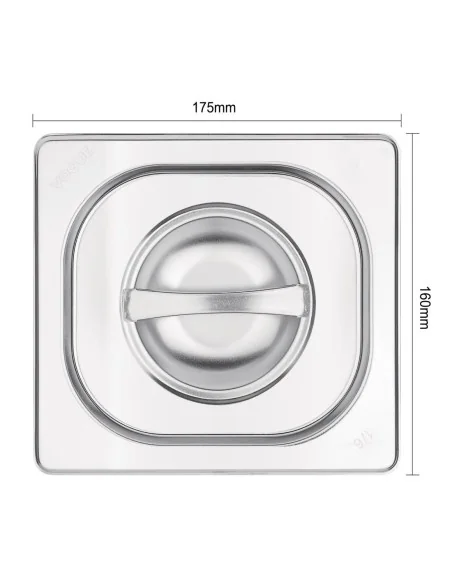Couvercle GN 1/6 inox Vogue